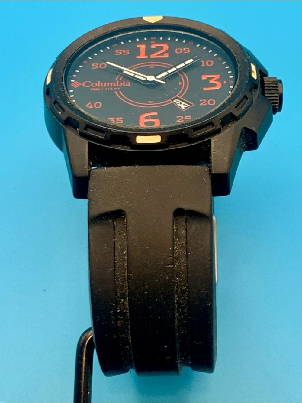 COLUMBIA CA800 Men’s Military Field Wristwatch St Steel Case Date Works New Batt